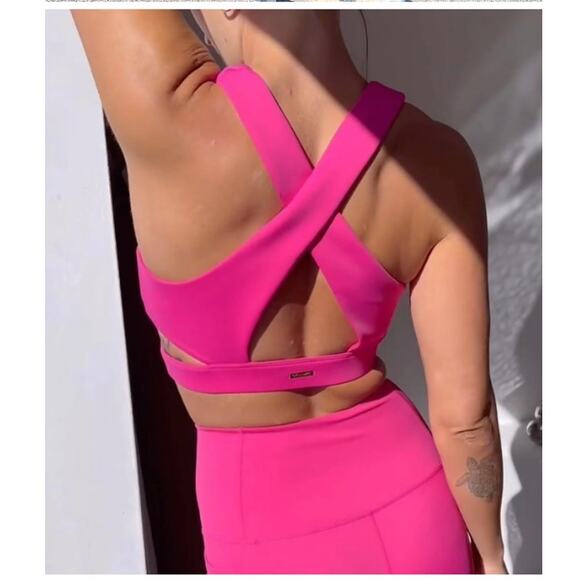 Cleo-Harper Sports Bra Hot Pink - Picture 5 of 6